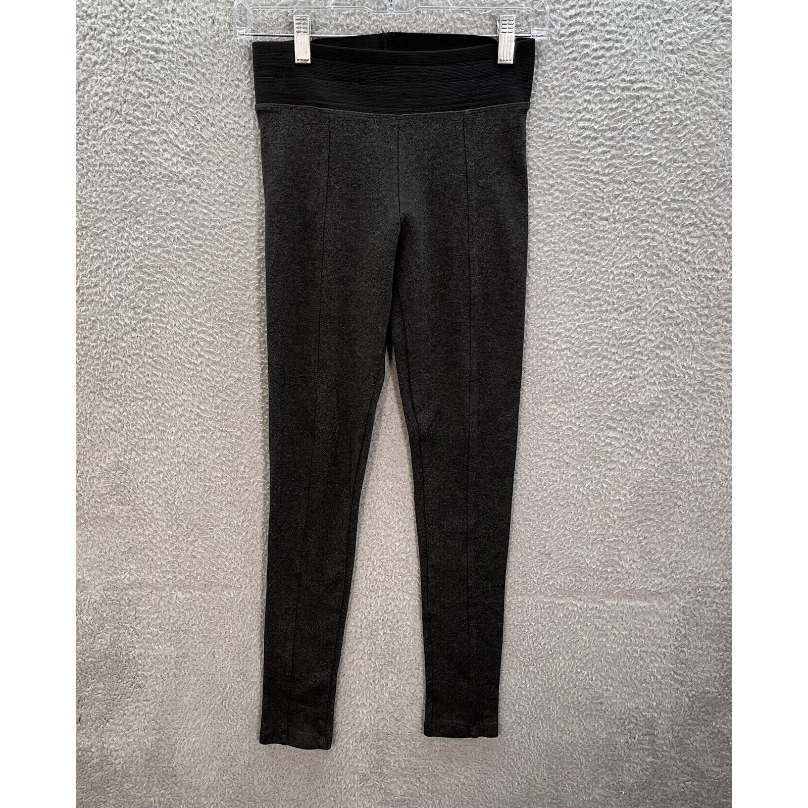 Zara Leggings Womens Medium Gray Black Basic Pants Slim Seamed Preppy Careerwear
